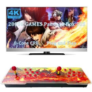 RegiisJoy 28000 Games in 1 Pandora 50S Arcade Game Console Retro Game Machine for PC & Projector & TV, 2-4 Players, 1280X720, 3D Games, Search/Hide/Save/Load/Pause Games, Favorite List