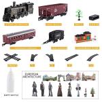 Baby Home Metal Alloy Model Train Set, Electric Train Toy for Boys Girls, with Realistic Train Sound，Lights and Smoke, Gifts for 3 4 5 6 7 8+ Year Old Kids