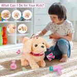 Plush Interactive Toy for Girls, Talking Golden Retriever Toy with Singing, Barking, Tail Wagging, Electronic Puppy, Stuffed Dog Toy for 2 3 4 Years Old Toddlers Girls Boys Christmas Birthday Gifts