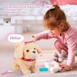 Plush Interactive Toy for Girls, Talking Golden Retriever Toy with Singing, Barking, Tail Wagging, Electronic Puppy, Stuffed Dog Toy for 2 3 4 Years Old Toddlers Girls Boys Christmas Birthday Gifts