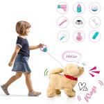 Plush Interactive Toy for Girls, Talking Golden Retriever Toy with Singing, Barking, Tail Wagging, Electronic Puppy, Stuffed Dog Toy for 2 3 4 Years Old Toddlers Girls Boys Christmas Birthday Gifts
