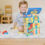 Melissa & Doug Wooden Building Blocks Set - 100 Blocks in 4 Colors and 9 Shapes - FSC Certified
