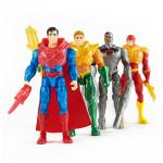 DC Comics, Justice League 4-Pack, 4-inch Action Figures | The Flash, Superman, Aquaman, Cyborg | Collectible Kids Toys for Boys and Girls Ages 3 and Up