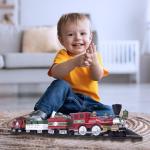 Lionel North Pole Central Ready-to-Play Freight Set, Battery-powered Model Train Set with Remote