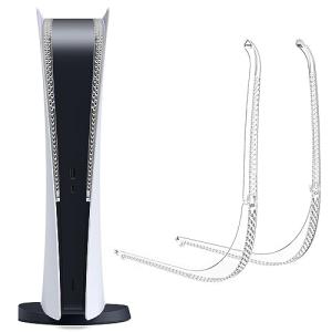 Chanvoo Dust Cover for PS5 Console Heatsink Barrier Pets Hair Anti-dust Filter Cover Compatible with Playstation 5 Disc/Digital (Clear) - Not for PS5 Slim