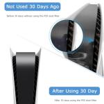 Chanvoo Dust Cover for PS5 Console Heatsink Barrier Pets Hair Anti-dust Filter Cover Compatible with Playstation 5 Disc/Digital (Clear) - Not for PS5 Slim