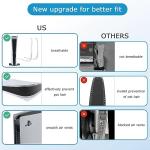 Chanvoo Dust Cover for PS5 Console Heatsink Barrier Pets Hair Anti-dust Filter Cover Compatible with Playstation 5 Disc/Digital (Clear) - Not for PS5 Slim