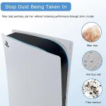 Chanvoo Dust Cover for PS5 Console Heatsink Barrier Pets Hair Anti-dust Filter Cover Compatible with Playstation 5 Disc/Digital (Clear) - Not for PS5 Slim