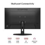 Sceptre New 27-inch Gaming Monitor 100Hz 1ms DisplayPort HDMI x2 100% sRGB AMD FreeSync Build-in Speakers, Eye Care Frameless Machine Black 2024 (E275W-FW100T)