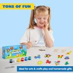 JOYIN 12 pcs Wooden Magnets, Spring Arts & Crafts for Boys and Girls, Children Painting Craft Activities Kit, Craft Toys Gifts for Birthday Easter Christmas