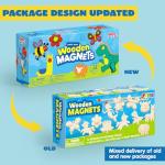 JOYIN 12 pcs Wooden Magnets, Spring Arts & Crafts for Boys and Girls, Children Painting Craft Activities Kit, Craft Toys Gifts for Birthday Easter Christmas