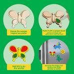 JOYIN 12 pcs Wooden Magnets, Spring Arts & Crafts for Boys and Girls, Children Painting Craft Activities Kit, Craft Toys Gifts for Birthday Easter Christmas