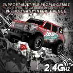 Desdoni Remote Control Car, Light Up RC Car Toys, 2.4GHz 1:24 Scale 15KM/H Off-Road with Cool LED Lights Racing Rechargeable Toy Car for Christmas Birthday Kids Boys Girls