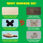 JOYIN 12 pcs Wooden Magnets, Spring Arts & Crafts for Boys and Girls, Children Painting Craft Activities Kit, Craft Toys Gifts for Birthday Easter Christmas