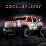Desdoni Remote Control Car, Light Up RC Car Toys, 2.4GHz 1:24 Scale 15KM/H Off-Road with Cool LED Lights Racing Rechargeable Toy Car for Christmas Birthday Kids Boys Girls