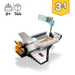 LEGO Creator 3 in 1 Space Shuttle Building Toy for Kids, Creative Gift Idea for Boys and Girls Ages 6 and Up, Build and Rebuild This Space Shuttle Toy into an Astronaut Figure or a Spaceship, 31134