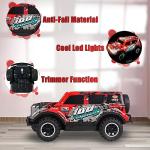 Desdoni Remote Control Car, Light Up RC Car Toys, 2.4GHz 1:24 Scale 15KM/H Off-Road with Cool LED Lights Racing Rechargeable Toy Car for Christmas Birthday Kids Boys Girls