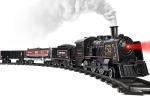 Hot Bee Train Set for Boys, Train with Alloy Steam Locomotive, Metal Electric Trains w/Cargo Cars & Tracks, Model Train Toys w/Smoke,Sounds & Lights, Christmas Toys for 3 4 5 6 7+ Years Old