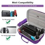 Dronside Portable Carrying Case for Nintendo Switch / Switch OLED Model (2021) – Hard Travel Storage Messenger Bag for Nintendo Switch Console Pro Controller Accessories