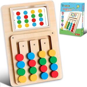 V-Opitos Color Matching Puzzle Toys, Montessori Brain Teasers Game for Kids Age 3, 4, 5, 6, 7 Years Old, Road Trip Toys for Boys & Girls, Handheld Games for Travel, Ideal Christmas, Birthday Gifts