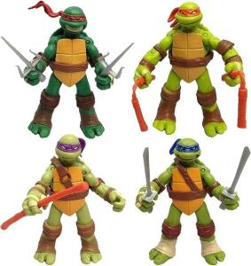 4PCS Turtle Action Figures,4.8" Turtles Figure for Decorations Collection Birthday Action Figures Gifts for Kids