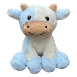BSVOME 9 inches Cow Stuffed Animal Soft Plush Cute Cow Doll for Boys Girls (Blue Cow)
