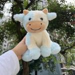 BSVOME 9 inches Cow Stuffed Animal Soft Plush Cute Cow Doll for Boys Girls (Blue Cow)