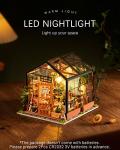 Rolife DIY Miniature Dollhouse Kit,Green House with Furniture and LED,Wooden Dollhouse Kit,Best Birthday and Valentine's Day Gift for Women and Girls