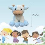 BSVOME 9 inches Cow Stuffed Animal Soft Plush Cute Cow Doll for Boys Girls (Blue Cow)
