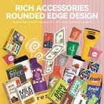 Cash Register Playset for Kids - 48PCS Pretend Play Money, Calculator, Scanner, Credit Card and Play Food for Boys and Girls Ages 3+ (668-125)