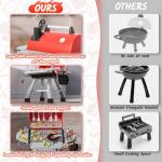 maysida Kids Toys Kitchen Playset, Kids BBQ Grill Playset with Smoke, Sound & Light, Toy Grill for Kids, Pretend Play Food Hamburger, Interactive Toys Barbecue Cooking Game for Toddlers Boys Girls 3-5