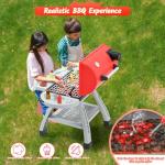 maysida Kids Toys Kitchen Playset, Kids BBQ Grill Playset with Smoke, Sound & Light, Toy Grill for Kids, Pretend Play Food Hamburger, Interactive Toys Barbecue Cooking Game for Toddlers Boys Girls 3-5