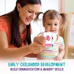 merka Toddler Flash Cards Alphabet, Double-Sided Flash Cards for Toddlers 1-4 Years, Set of 64 Letters, Colors, Shapes and Numbers, Learning Toy Educational Preschool Toddler Flashcards