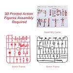 FunisFun 3D Printed Action Figures, Multi-Articular Movable Robot Fidget Toy Figure for Game Lovers DIY Robot Desk Decor(Assembly Required) (Red Black)