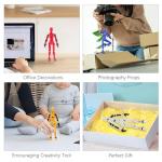 FunisFun 3D Printed Action Figures, Multi-Articular Movable Robot Fidget Toy Figure for Game Lovers DIY Robot Desk Decor(Assembly Required) (Red Black)