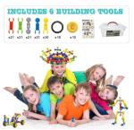 Huaker Kids Building STEM Toys,125 Pcs Educational Construction Engineering Building Blocks Kit for Ages 3 4 5 6 7 8 9 10 Year Old Boys and Girls,Best Gift for Kids Creative Games & Fun Activity