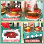 AIQI 47PCS Kids Kitchen Playset with Sound & Light, Cooking Stove with Steam, Play Sink and Toy Kitchen Accessories - Pretend Kitchen Play Food Toys for Boys and Girls, Toddler Kitchen Set (Green)