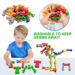Huaker Kids Building STEM Toys,125 Pcs Educational Construction Engineering Building Blocks Kit for Ages 3 4 5 6 7 8 9 10 Year Old Boys and Girls,Best Gift for Kids Creative Games & Fun Activity
