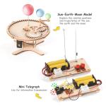 STEM Science Kits, 5 Set Building Kits for Kids Ages 8-12, 3D Wooden Puzzles, Wood Crafts for Boys 6-8, Science Experiment Projects, Woodworking Model Kit, STEM Toys for 6 7 8 9 10 11 12 14 Years Old