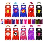 Superhero Toys for Ages 3-10 - Kids' Capes, Masks & Costumes - Perfect for Gift, Christmas, Halloween, and Cosplay Fun for Boys and Girls (Double-sided purple five-piece set)