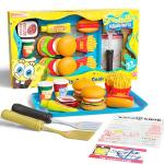 Spongebob Kids Kitchen Playset - Interactive Play Food with 2 Krabby Patty Burgers, Seafoam Shake, Kelp Fries, Spongebob Toys Kitchen Set for Kids Ages 3-5