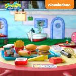 Spongebob Kids Kitchen Playset - Interactive Play Food with 2 Krabby Patty Burgers, Seafoam Shake, Kelp Fries, Spongebob Toys Kitchen Set for Kids Ages 3-5