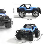 DEERC DE42 Remote Control Racing Cars,1:18 Scale 80 Min Play 2.4Ghz LED Light Auto Mode Off Road RC Trucks with Storage Case,All Terrain SUV Jeep Toys Gifts for Boys Kids Girls Teens,Blue