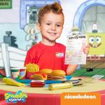 Spongebob Kids Kitchen Playset - Interactive Play Food with 2 Krabby Patty Burgers, Seafoam Shake, Kelp Fries, Spongebob Toys Kitchen Set for Kids Ages 3-5