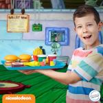 Spongebob Kids Kitchen Playset - Interactive Play Food with 2 Krabby Patty Burgers, Seafoam Shake, Kelp Fries, Spongebob Toys Kitchen Set for Kids Ages 3-5