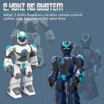 STEMTRON Robot Toys for Kids, Programmable Remote Control Robot with Gesture Sensing, Voice Control & LED Face, 15 3/4"