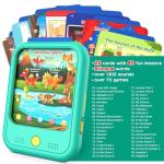 Kids Learning Tablet Educational Learning Pad for Toddlers 2-5 to Learn Alphabets, Numbers, Foods, Time, Music, Vehicles,Jurassic Park, Tablet Toy for Toddlers Ages 2 3 4 5 6 Years Old