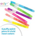 Ooly Magic Puffy Pens, 6 Neon Color Pens with 3D Ink, Create 3D Art by Adding Heat