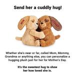 Let's Make Memories Personalized Hugging Plush Puppies - Dog Stuffed Animal - Puppy Love - for Couples - for Him - for Her
