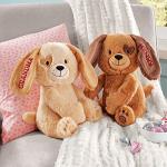 Let's Make Memories Personalized Hugging Plush Puppies - Dog Stuffed Animal - Puppy Love - for Couples - for Him - for Her